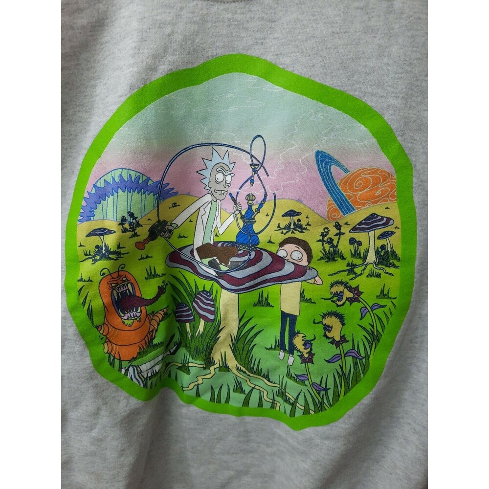 Rick And Morty Smokin Shroom Sweathshirt XL Adult Swim Gildan